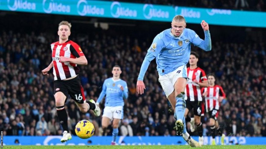 Haaland's Goal Seals Manchester City's 1-0 Victory over Brentford, Closing Gap on EPL Leaders Liverpool