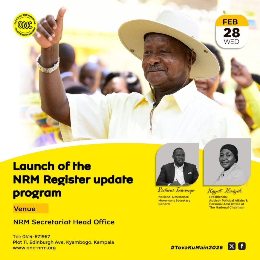 Museveni Prepares for 2026: Unveiling Fresh NRM Register Ahead of Elections